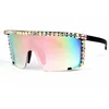 Oversized Sunglasses women Steampunk Mirror pink sunglasses men Red yellow Clear lens Goggle glasses