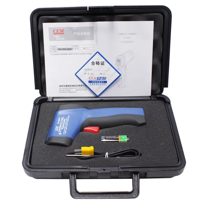 Laser infrared thermometer  industrial range -32-380C ir thermometer