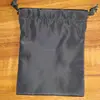 Black nylon MAC cosmetic bag with black logo