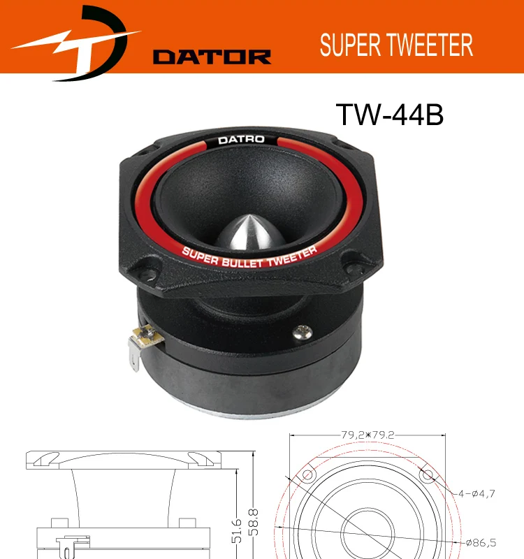 Tw44b 1'' Horn Tweeter 12v 4 Or 8 Ohm Tweeter For Car High Quality Car System Tweeter Buy 1