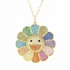 Jewelry Gold Plating Sunflowers Smile Face Fashion Necklace
