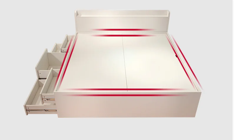 Moderne Schlafzimmer Möbel Schublade Bett Mit Lagerung - Buy Doppelbett