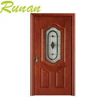 Цвет природы дуб тик вишневого дерева, двери межкомнатные с сверху стекло для кухни