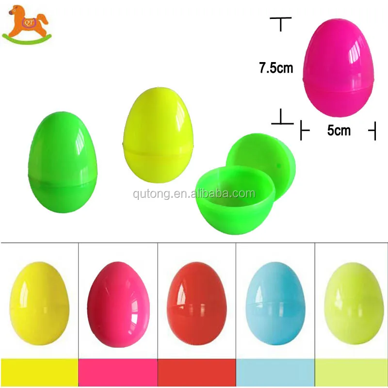 5*7.5cm Empty Capsule /pp Material Empty Plastic Egg Shell/ Colorful
