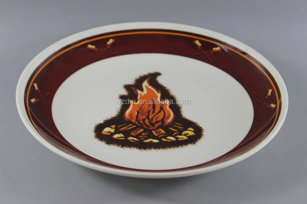 10 Inch Plastic Soup Plate Made Of Food Grade Melamine