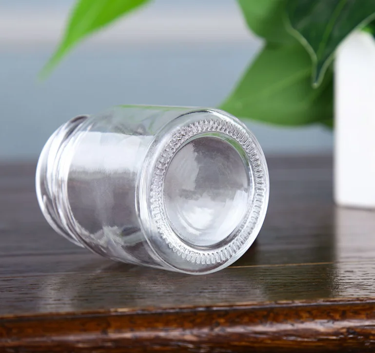 100ml Round Clear Glass Jar For Chilli Sauce Tomato Sauce Glass Container With Metal Lid For 2285