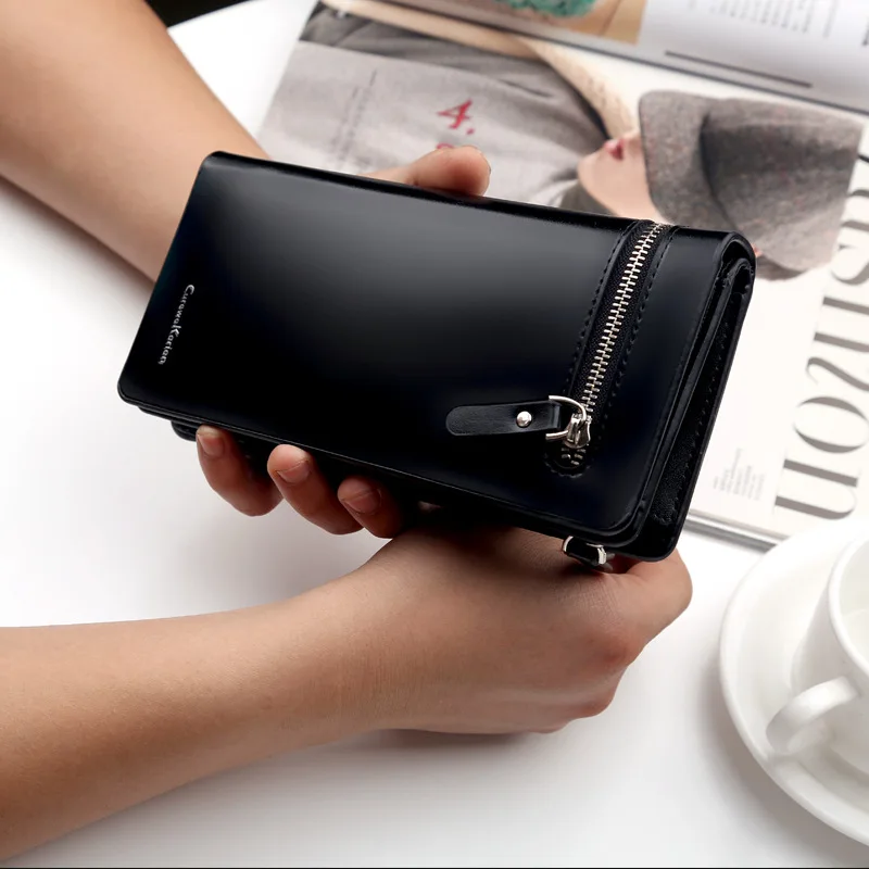 Одежда высшего качества оптовая продажа Китай Человек Бумажник Длинные искусственная кожа best вертикальный кошелек для человека