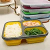 New FDA/LFGB/SGS Fold Collapsible Food Storage Containers Silicone Lunch Box