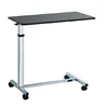 YFT-003 Hospital adjustable medical over bed table with wheels