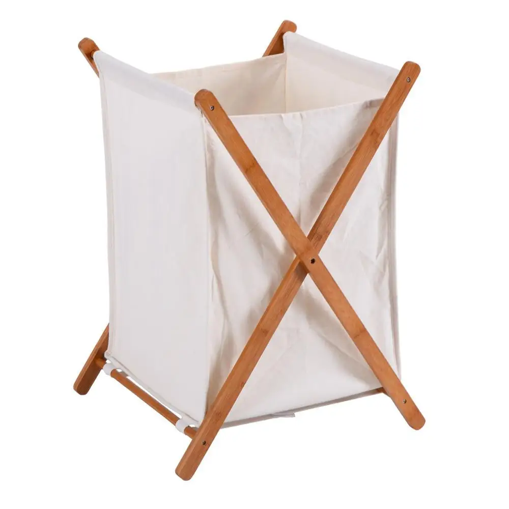 Корзина для белья бамбук  Foldable Bamboo Laundry