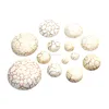 F1402 Handmade DIY Accessories White Turquoise Round-shaped 6-18mm Time Gem