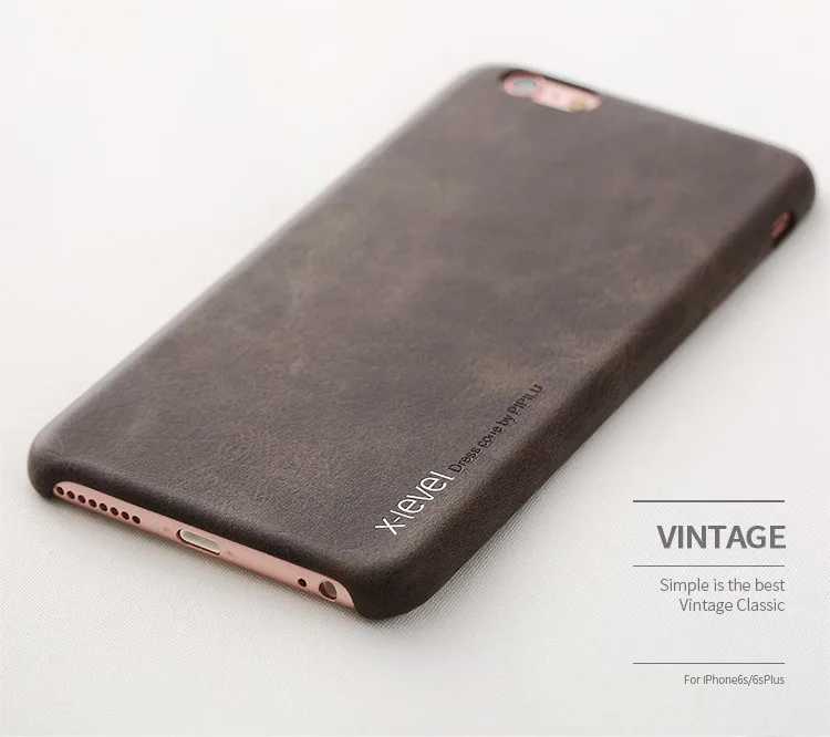 Luxury Slim Mobile Phone Back Cover Leather Back Case For Iphone 6/6
