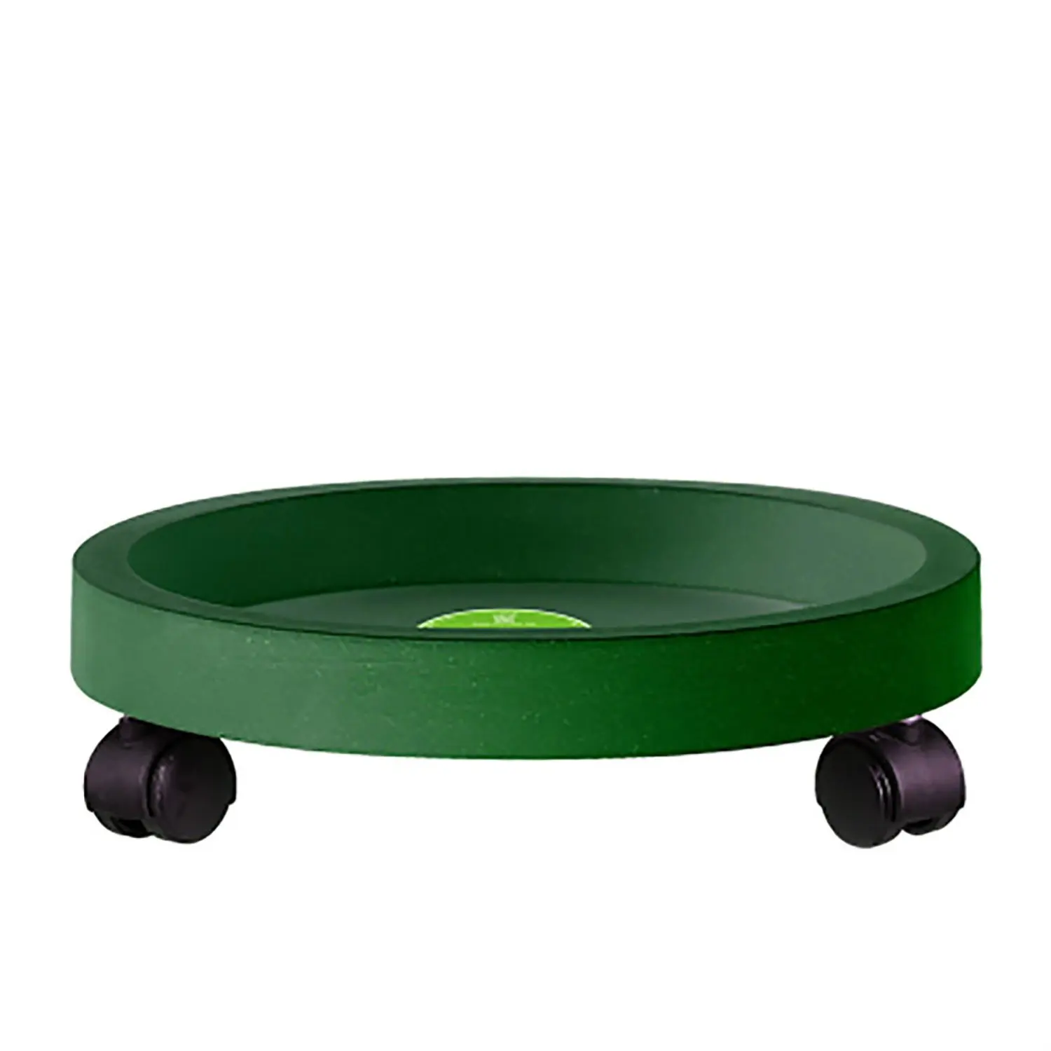 15-Inch Plastic Heavy Duty Plant Saucer Caddy Plant Dolly, Green