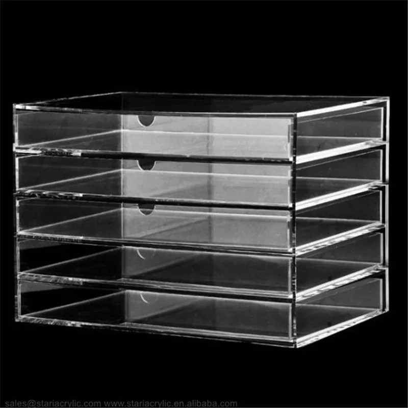 Clear Acrylic Storage Containers Makeup Cosmetic Jewelry Organizer 5