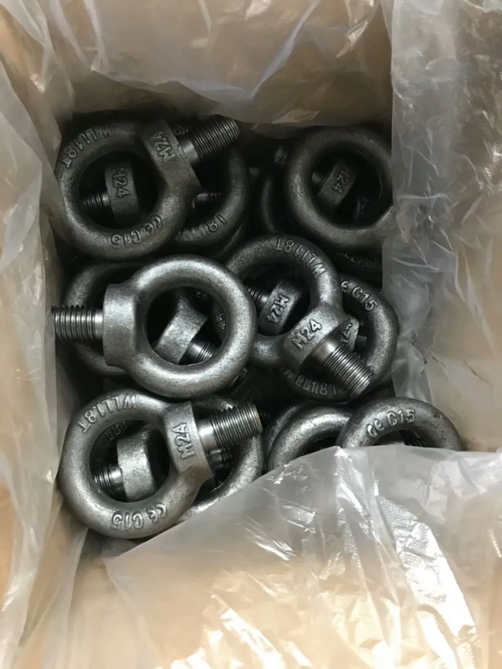 M24 M36 M48 M64 M80 M100 Steel Galvanized Din 580 Lifting Eye Bolts