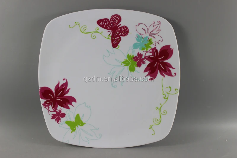 Butterfly Print Melamine Dish