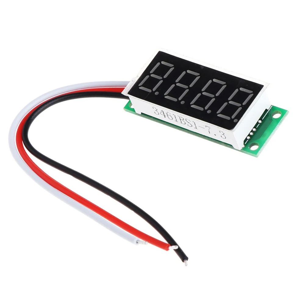 0.36 Inch Digital 4-Digit Voltmeter LED 0-100V Voltage Tester Panel Meter 3-Wire