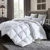 Luxury goose down comforter provides medium warmth for year-round comfort duvet