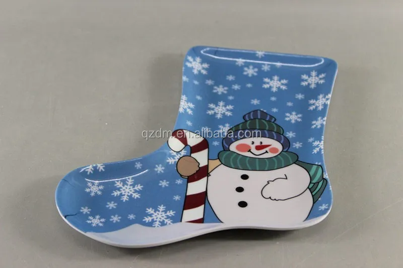 Hot Sale Melamine Boot Shape Dessert Plate And Dish For 2016