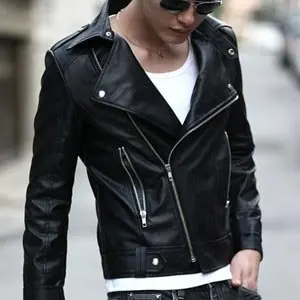 Men's Fitted Rider Leather Jackets [black] Er.lk001 - Buy Men's Vintage ...