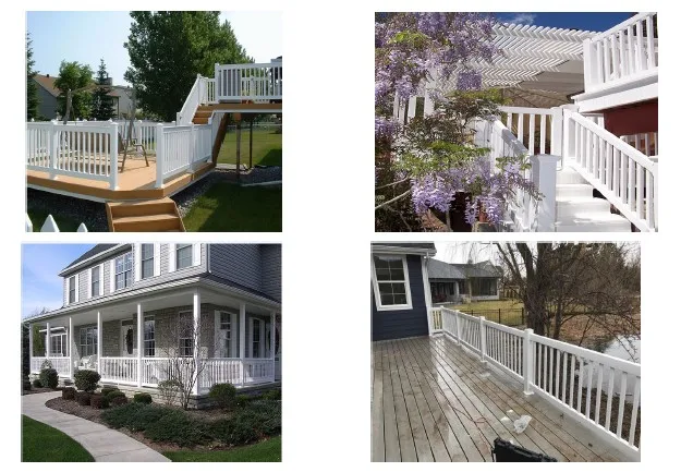 Safety strong high quality Vinyl pvc fence for terraces