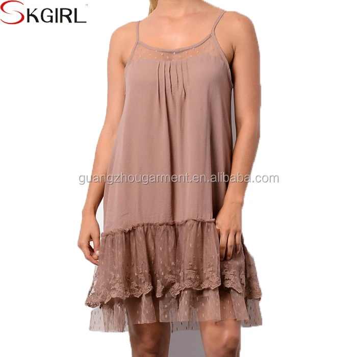 Wholesale Loose Knit Tunics Plus Size Slip Cami Lace Extenders Tank Top