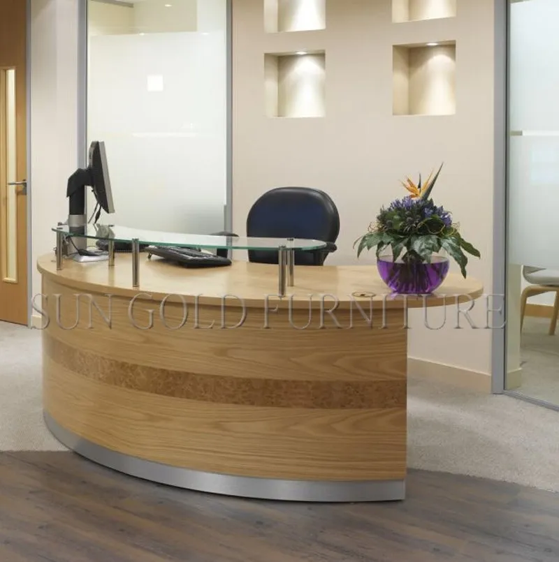 Modern Factory S Curved Glass Top Small Reception Desk Modern Factory S Curved Glass Top Small Reception Desk Sz Rt038