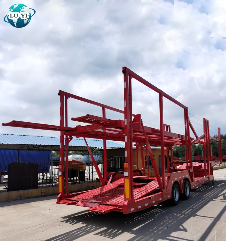 Heavy Duty 2 Axles Car Transport Semi Truck Trailer Double Deck Car