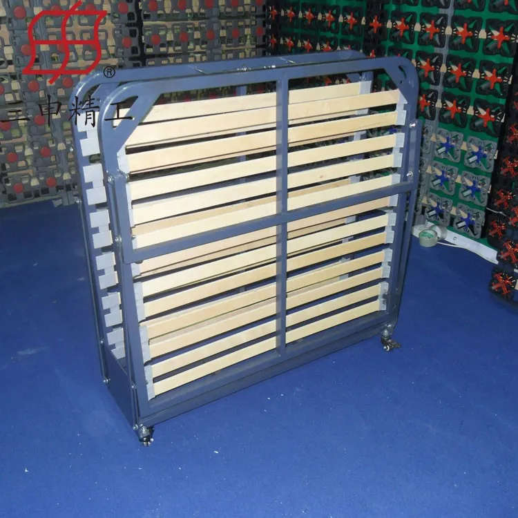 Durable metal folding cot double rollaway bed queen size, View rollaway