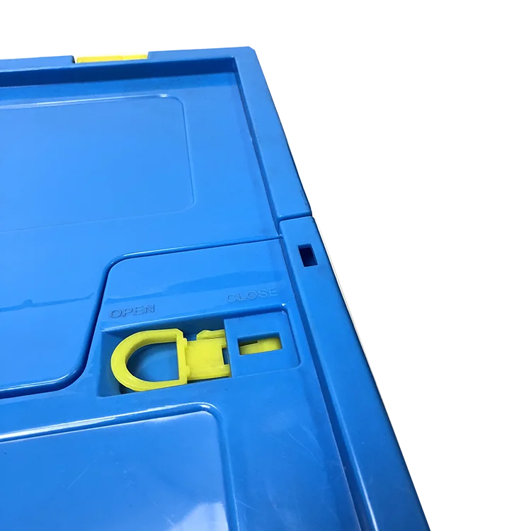 Pp Plastic Heavy Duty Folding Plastic Storage Solid Box With Lid