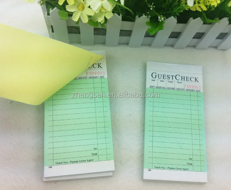 Top Sale Hot New Restaurant Guest Checks Check List Book Buy
