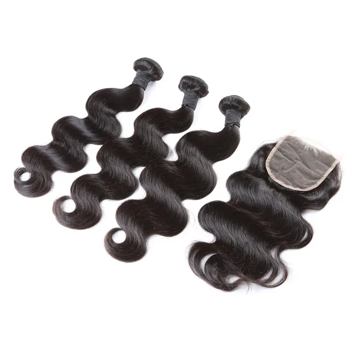 30 Inch Body Wave Bundles With Closure Remy Human Hair Bundles With ...