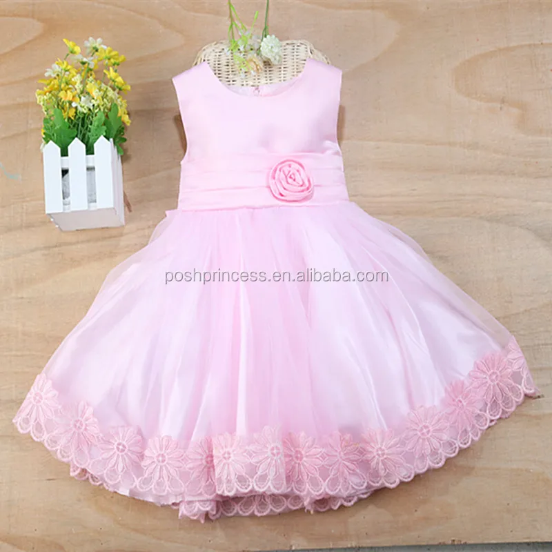 pink and white flower girl dresses