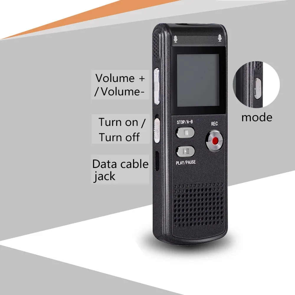 Rg Multifunctional Digital Voice Recorder Rechargeable Dictaphone