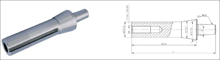 Morse Taper Standard Drill Chuck Arbors With Tang