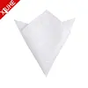 Custom Wholesale New Fashion Wedding White Mens Polyester Pocket Square