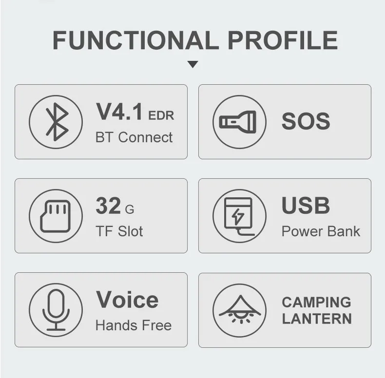 4400/5200mah battery 5w speaker home theater with bicycle torch powerbank function - ANKUX.COM