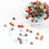 PandaHall Hot Sale Faceted Abacus Transparent Small Glass Beads Jewelry Wholesale Beads Mixed Color Beads 4x3mm Hole 1mm