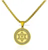 Stainless Steel Jews for Jesus Sandblast Pendant with a 24 Inch Round Box Chain