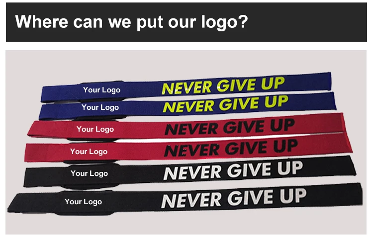 Weight lifting straps custom logo