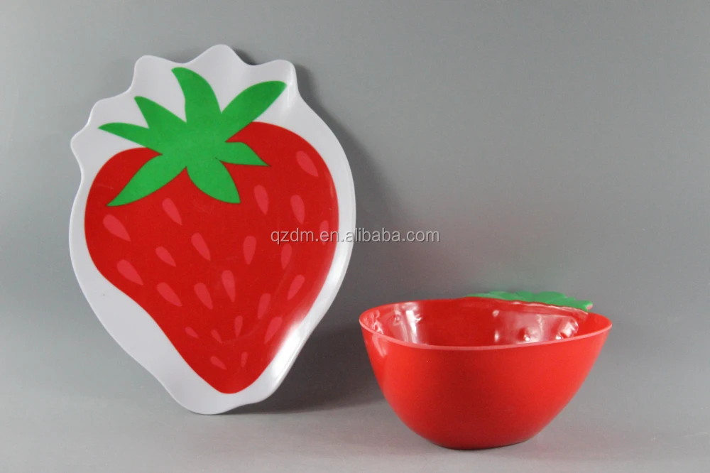 Strawberry Shape Melamine Plates And Bowls For Sale