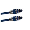 6.0MM OD Dark blue Toslink To Toslink White Chrome Plated Shell Cable