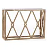 Transitional Brown Color Metallic Console Table