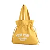 Factory Fashion Women Canvas Drawstring Tote Bag Ladies Shopping Bag