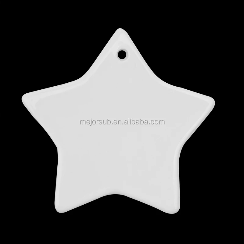 Sublimation Unpainted Ceramic Christmas  Ornaments  For 