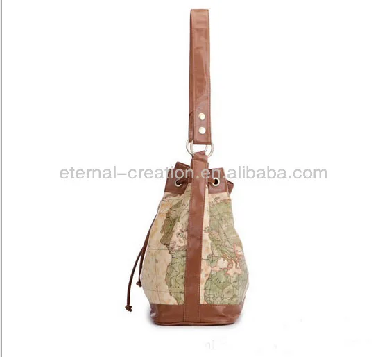 Custom 2013 New Arrival Mumbai Ladies Designer Bags World Map Bags