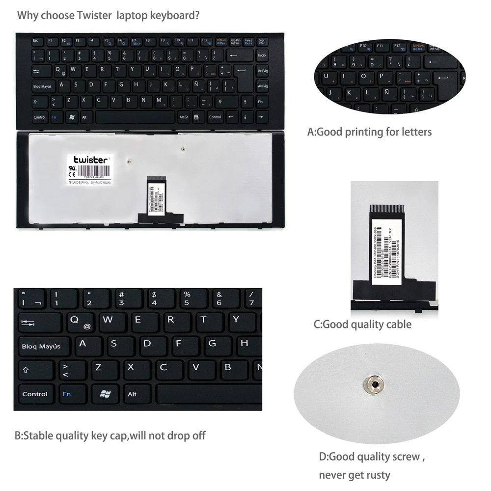 Replace Us Keyboard For Dell For Latitude E4300 With Backlit Laptop Keyboard Buy Replace Us Keyboard For Dell For Latitude E4300 With Backlit Laptop Keyboard Manufacturer Production Stock Warehouse Wholesale Replace Replacement