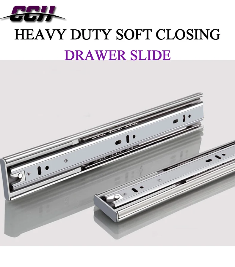 Heavy Duty Soft Closing Drawer Slide Rail,Ball Bearing
