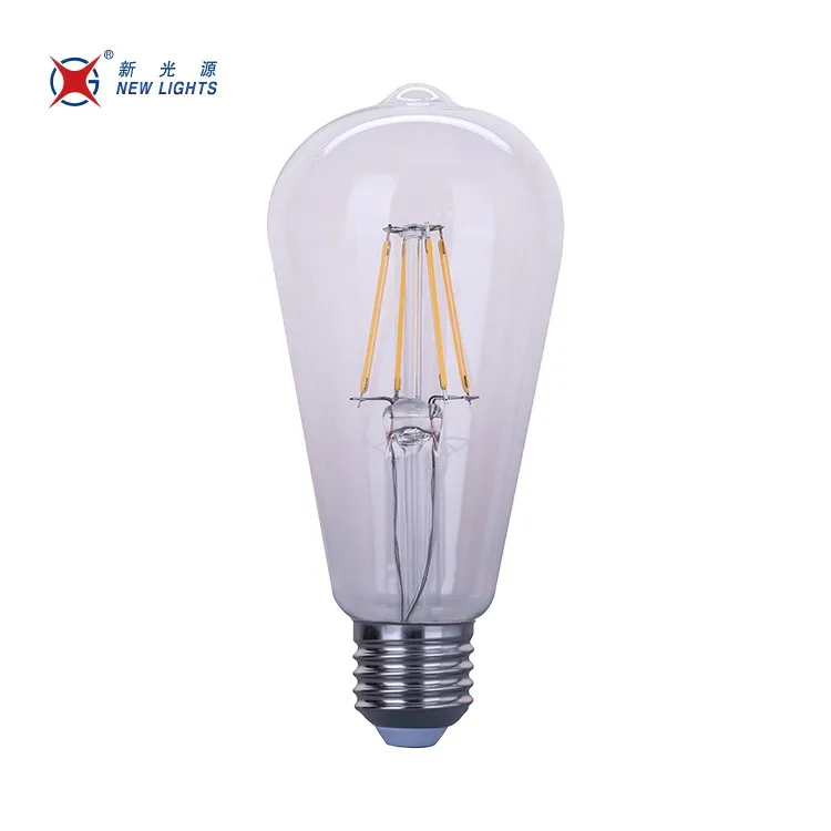 2017 New Lights Indoor Lighting CE&ROHS approved E27/ E26/ B22 dimmable 4w ST64 led filament bulb energy saving light bulb