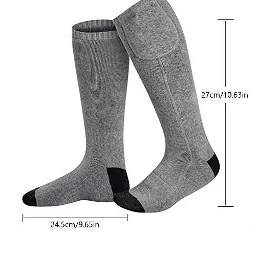 Battery heated socks and cordless powered heated socks